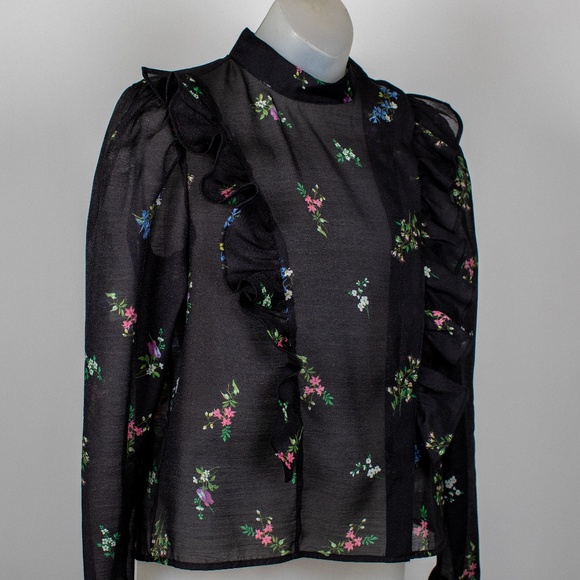 Long Sleeve Floral Blouse - Picture 1 of 7